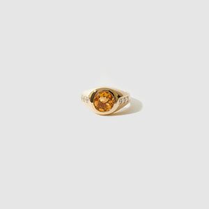 Signet Stone Ring ≈ Citrine & Diamonds