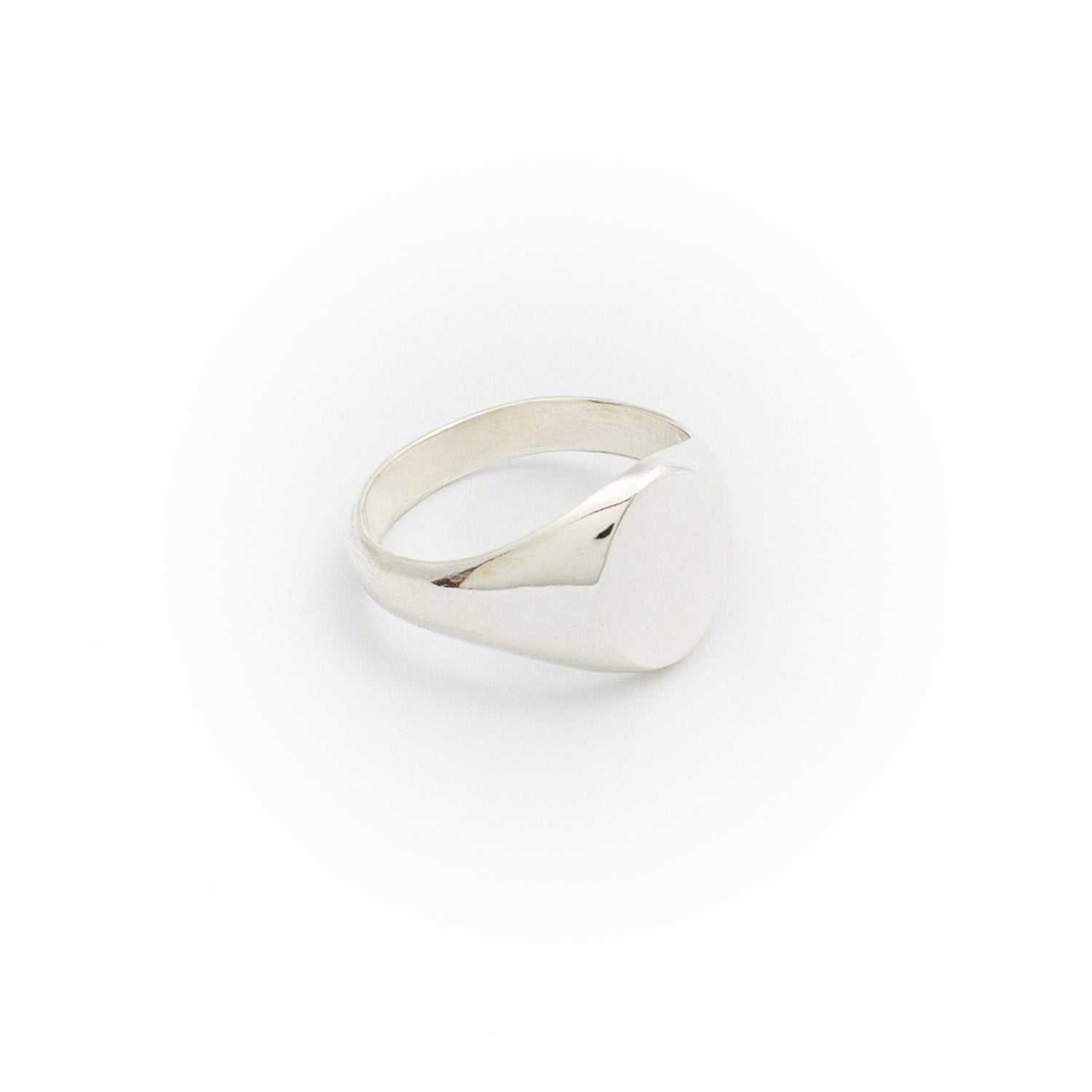 Oval Signet Ring ~ Black & White Sapphire