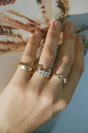 Blossom Ring ~ White Diamonds