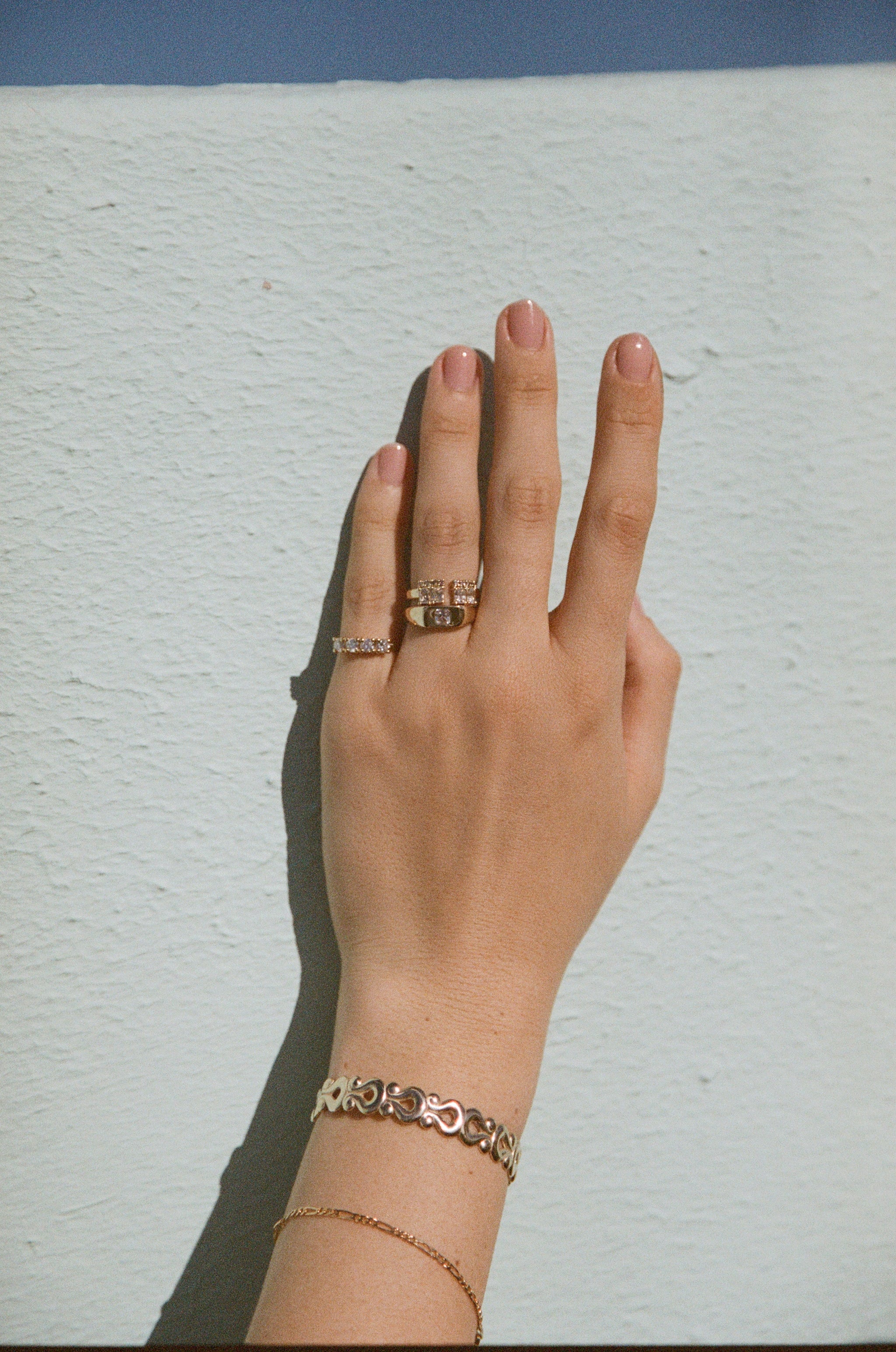 Stacked Radiant Band ~ White Sapphires