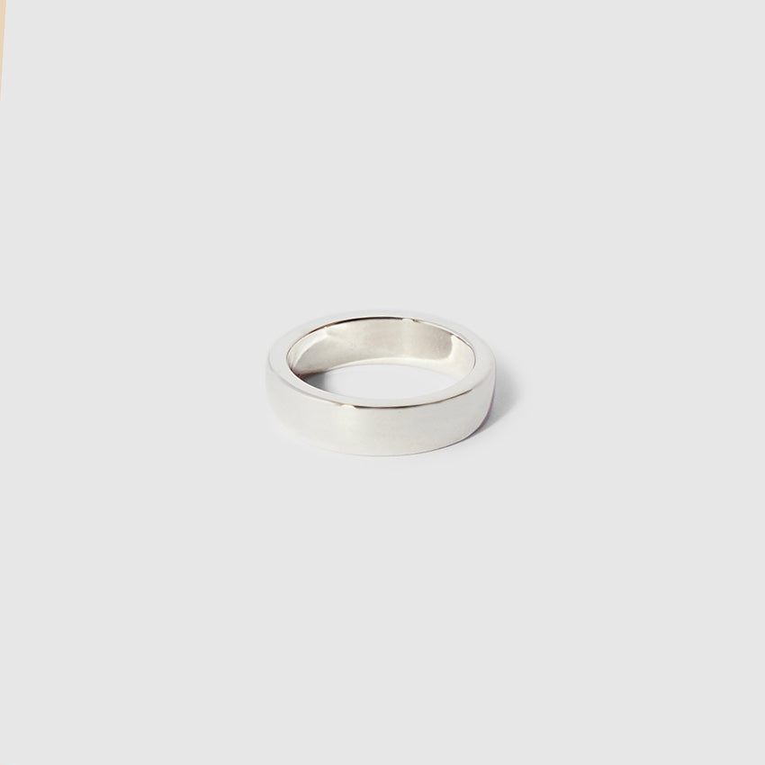 Chunky Half Round Band ~ Sterling Silver