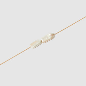 Rectangle Pearl Necklace