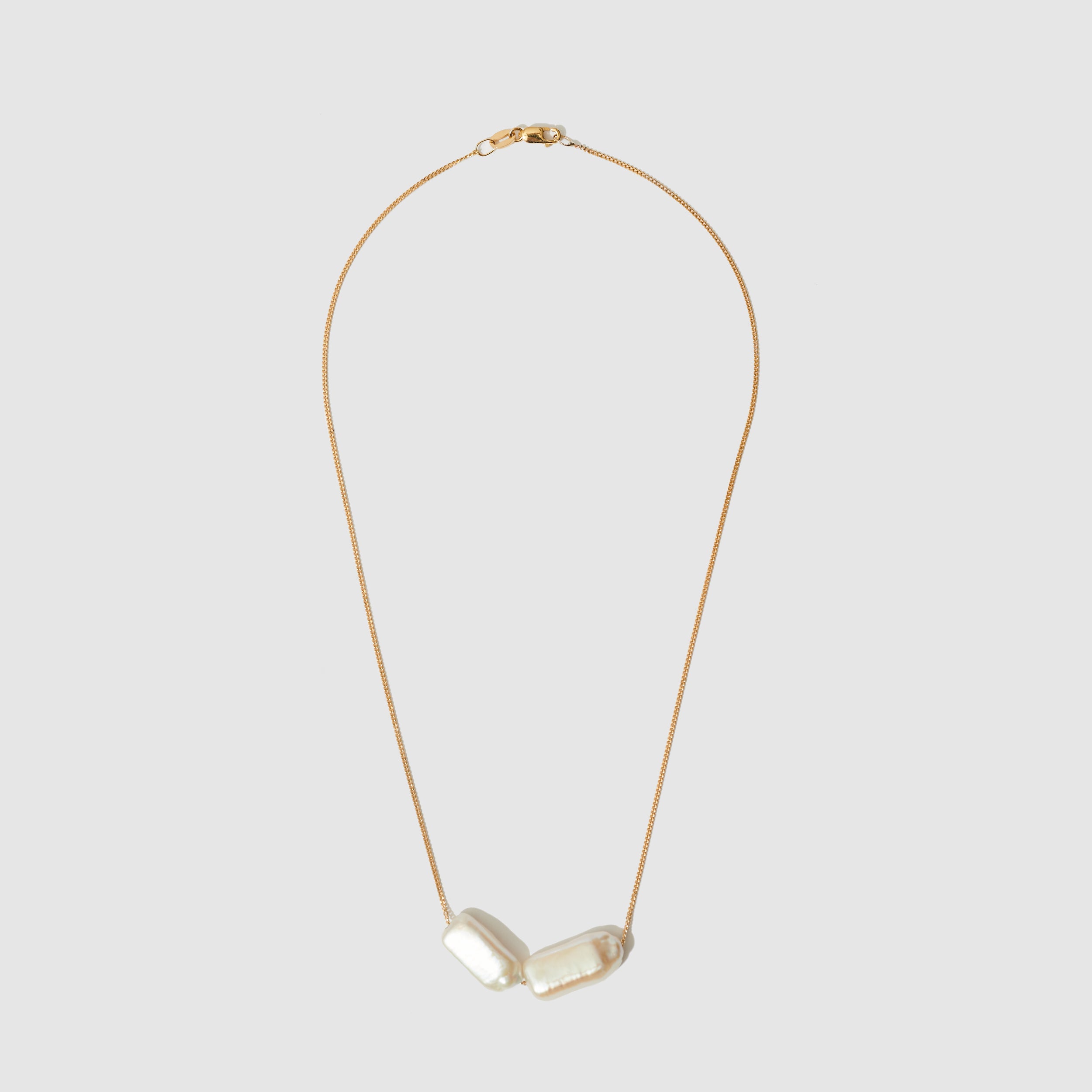 Rectangle Pearl Necklace