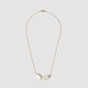 Rectangle Pearl Necklace ≈ 9ct Yellow Gold