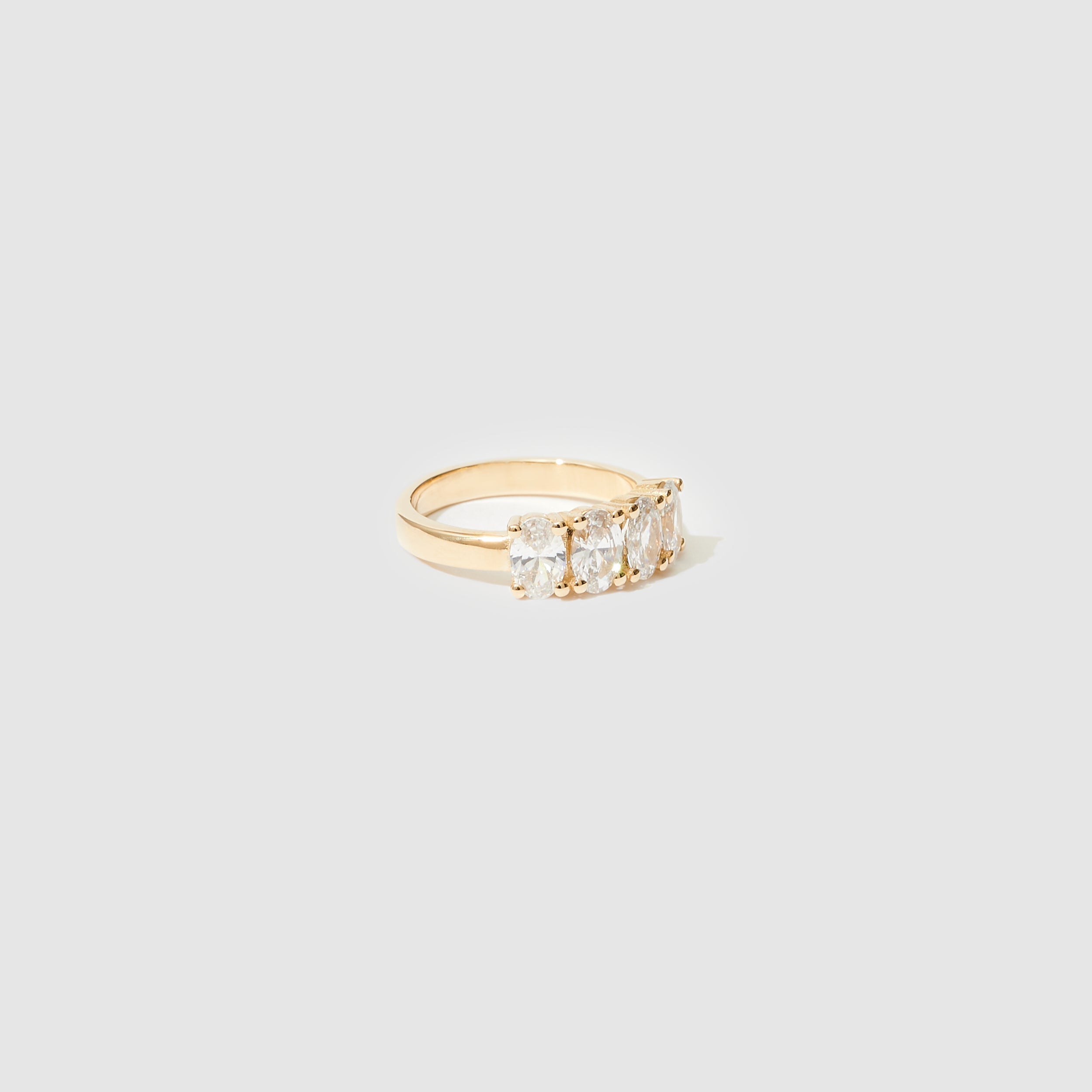 Tetra Oval Band ~ White Sapphires