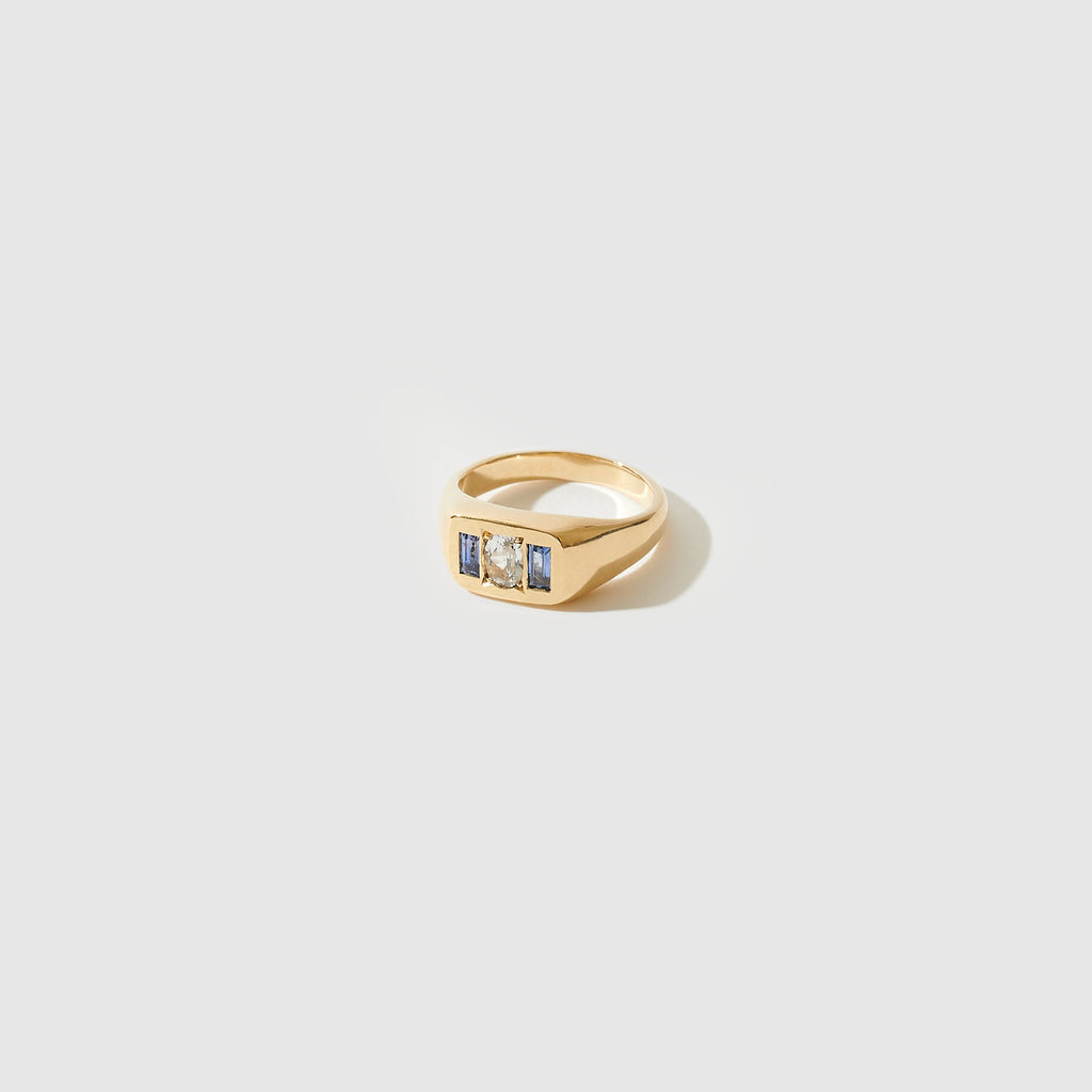 Memento Signet Ring ≈ Blue & White