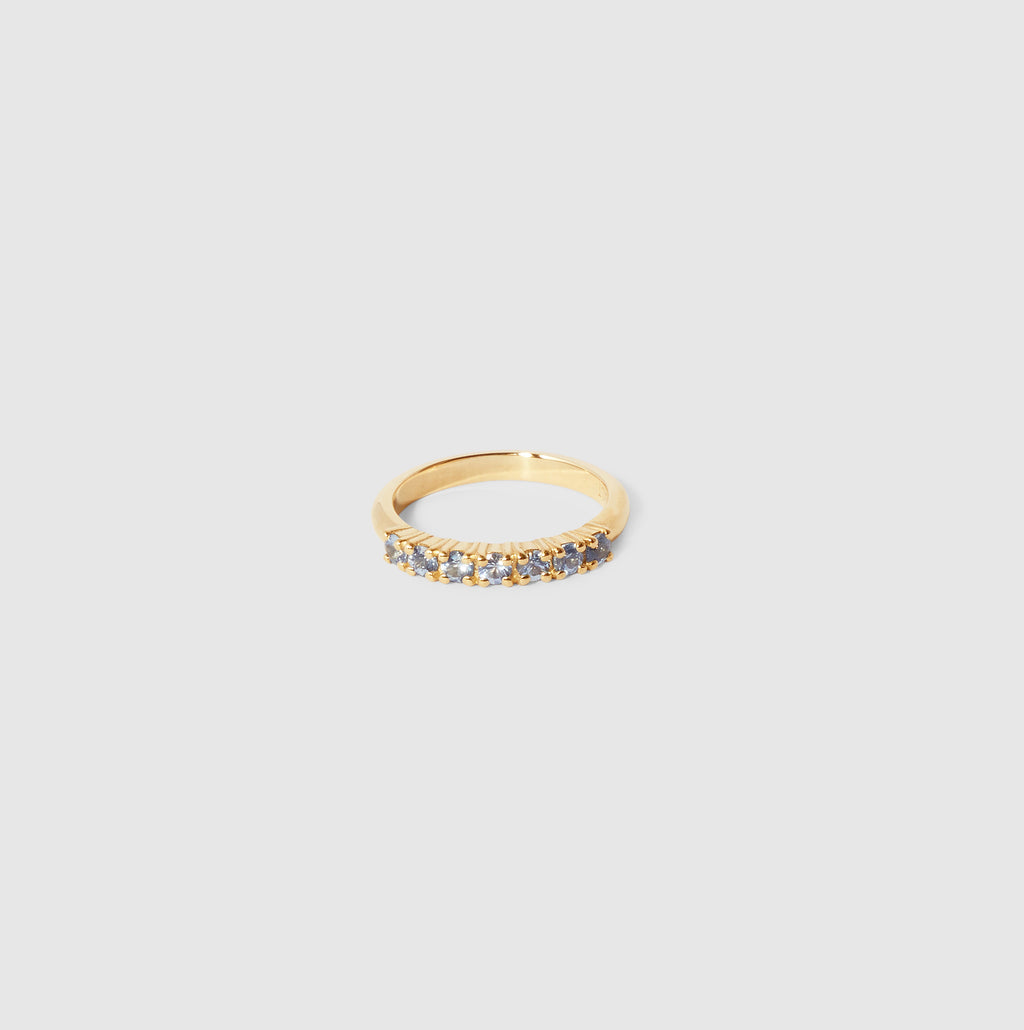 Seven Stone Band with Blue Sapphires