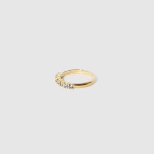 Seven Stone Band with Blue Sapphires