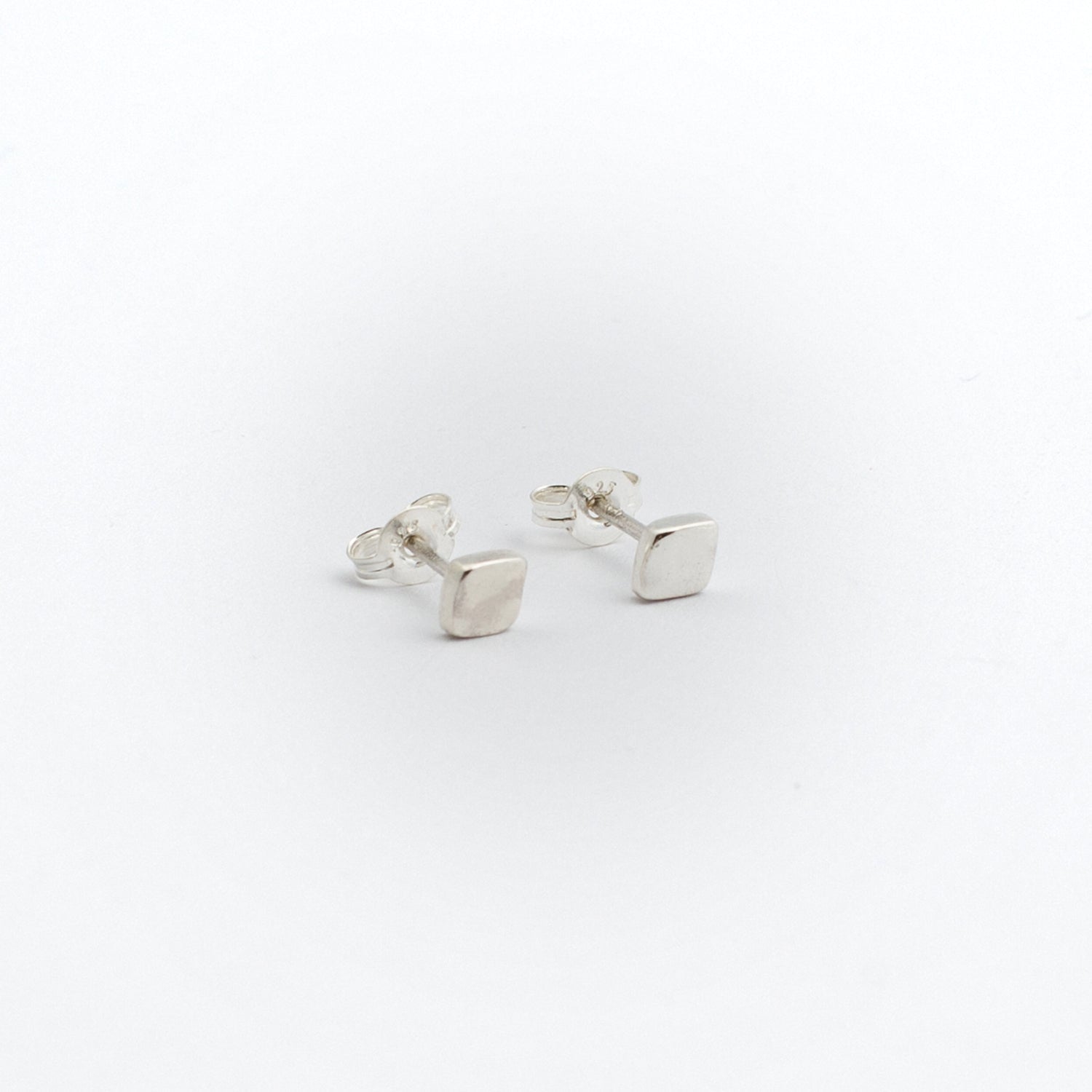 Diamond Stud ~ Sterling Silver