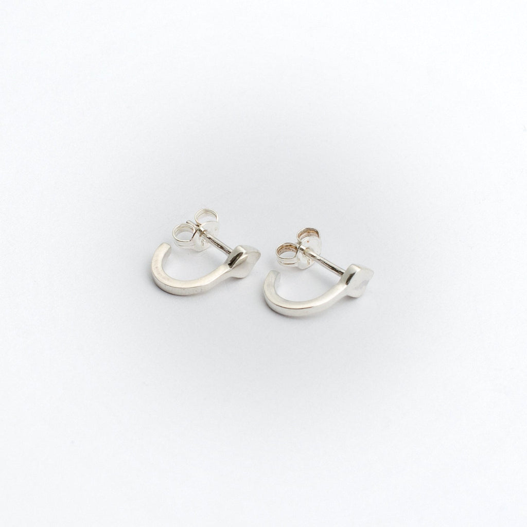Diamond Hoop ~ Sterling Silver