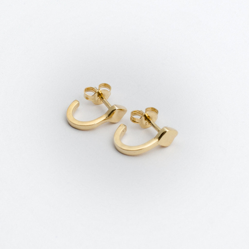 Diamond Hoop (Single) ~ Gold Plated