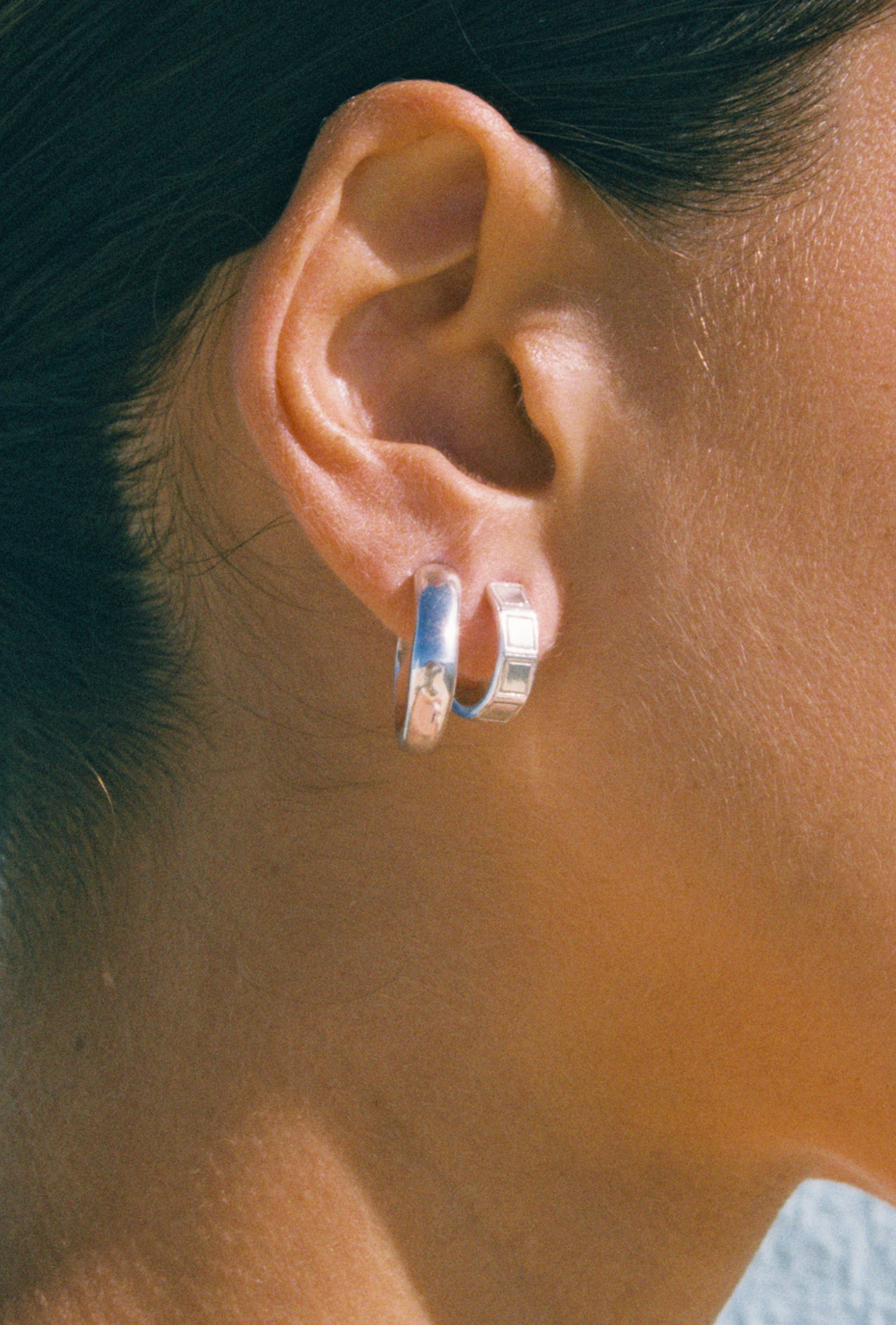 Poolside Hoops ≈ Sterling Silver