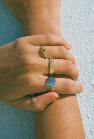 Vacation Ring ~ Blue Topaz & Citrine