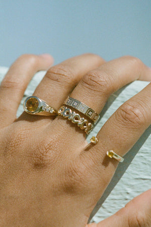 Open Ring ~ Yellow Sapphires