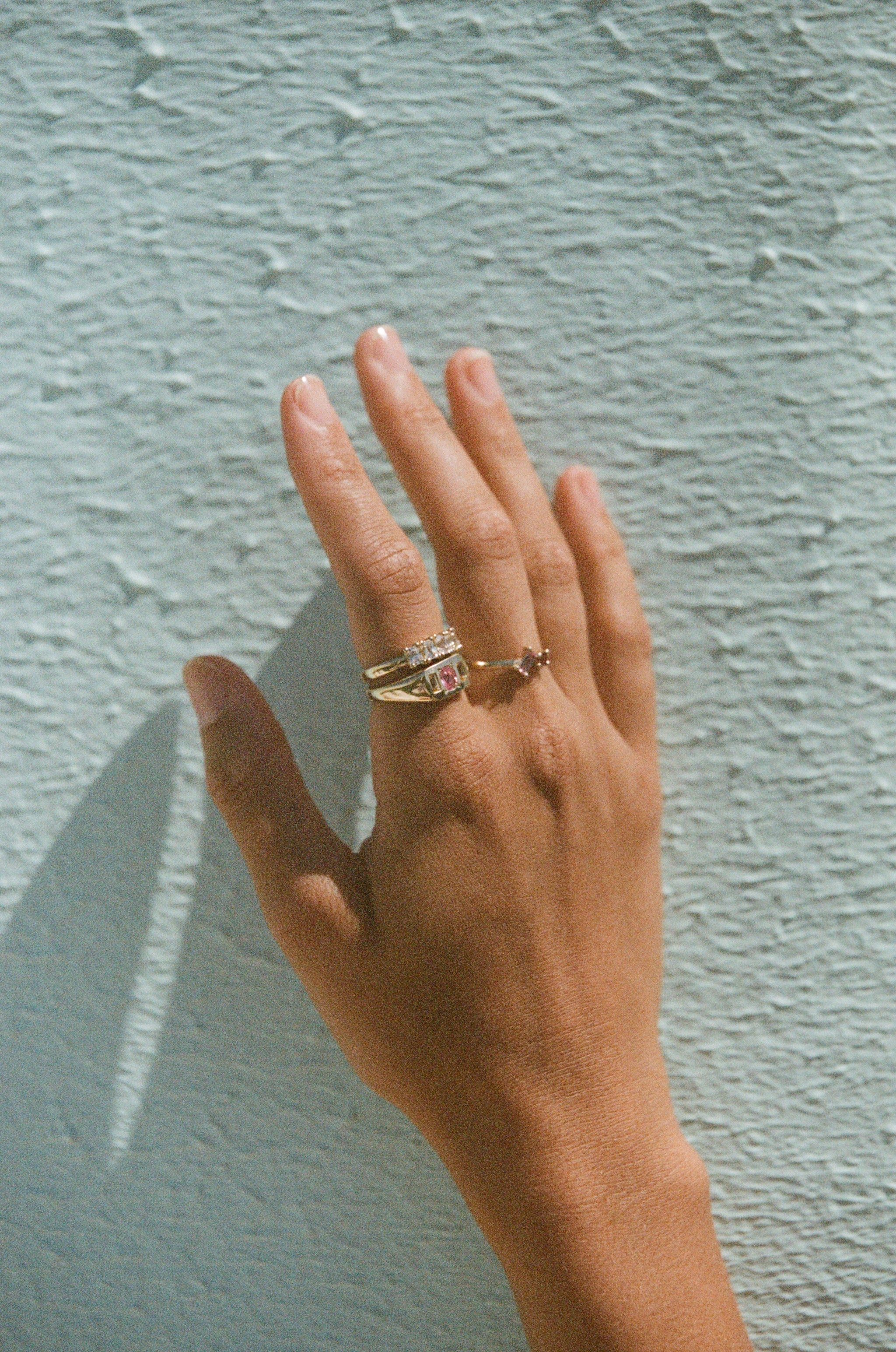 Memento Signet Ring ~ Yellow & Pink