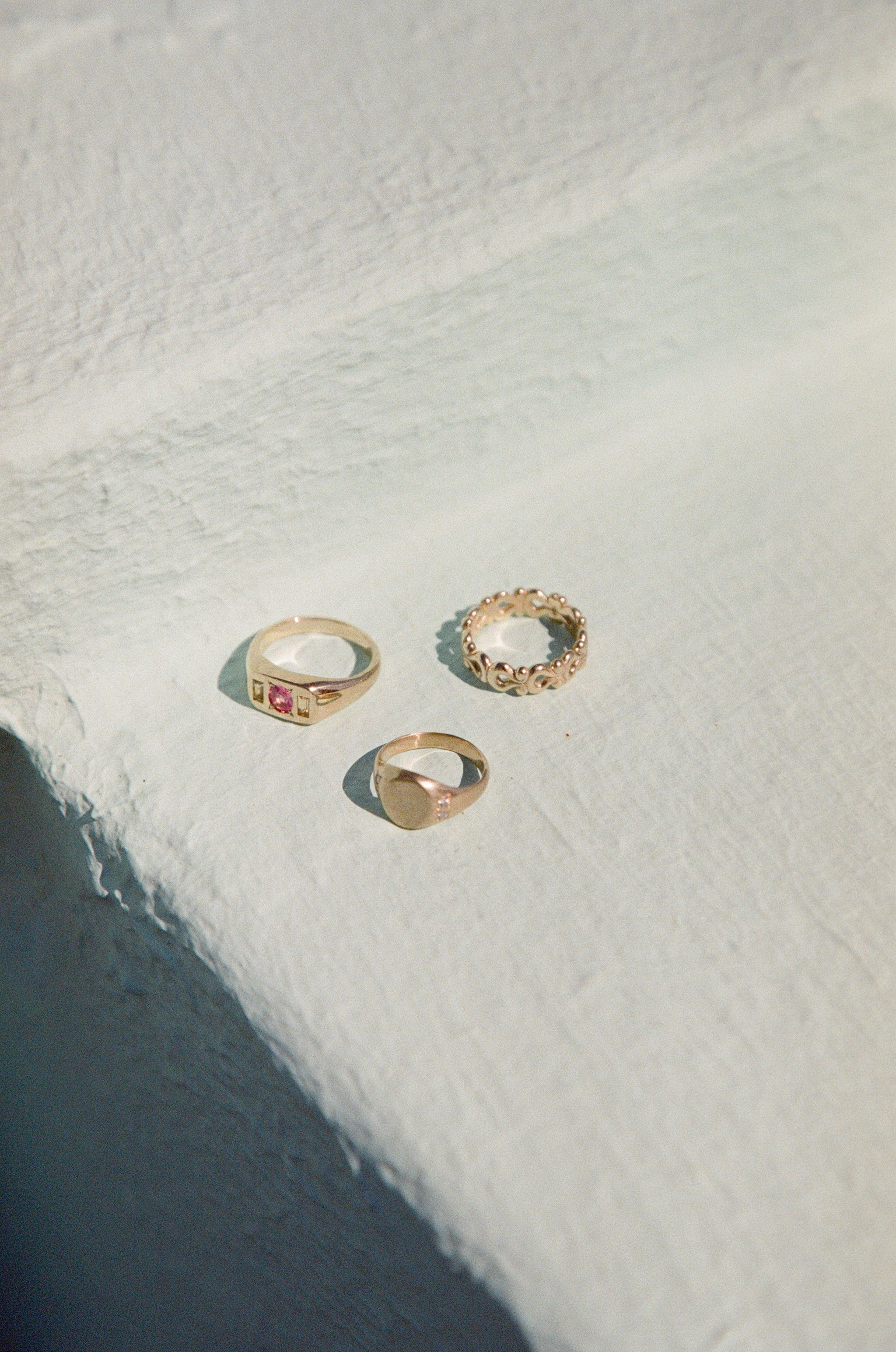 Oval Signet Ring ~ Diamonds