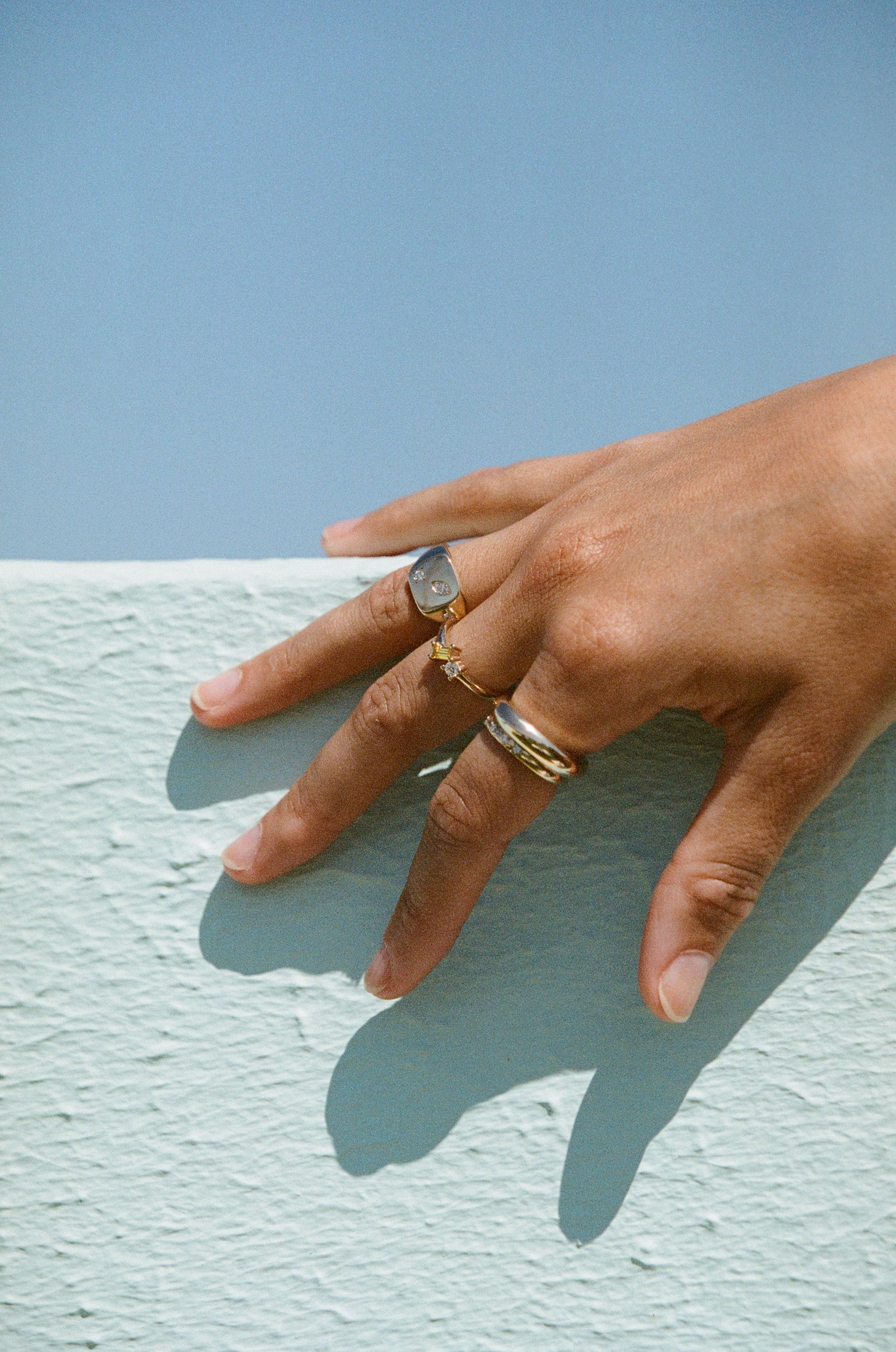Vacation Ring ~ Diamond & Yellow Sapphire