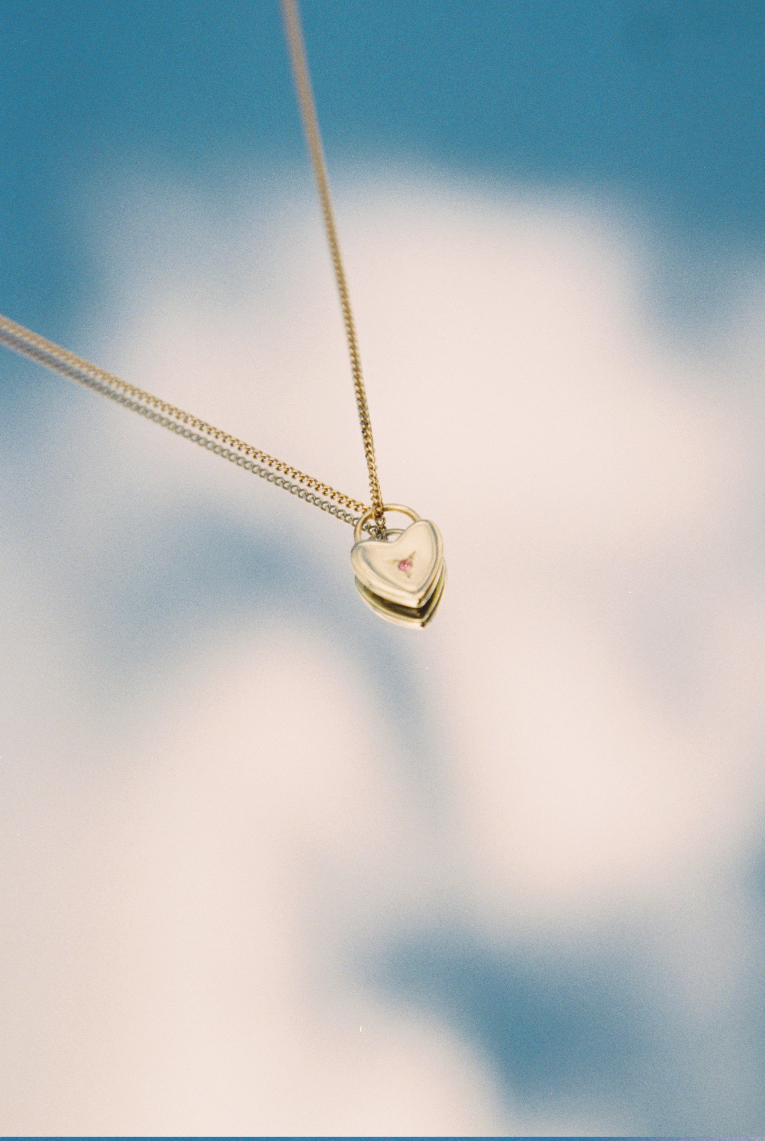 Heart Pendant ~ Pink Sapphire