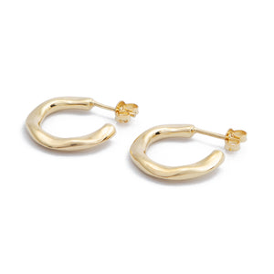 Wave Hoops Large ~ Gold