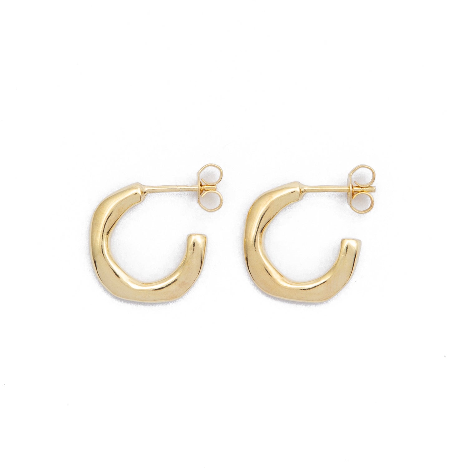 Wave Hoops ~ Gold