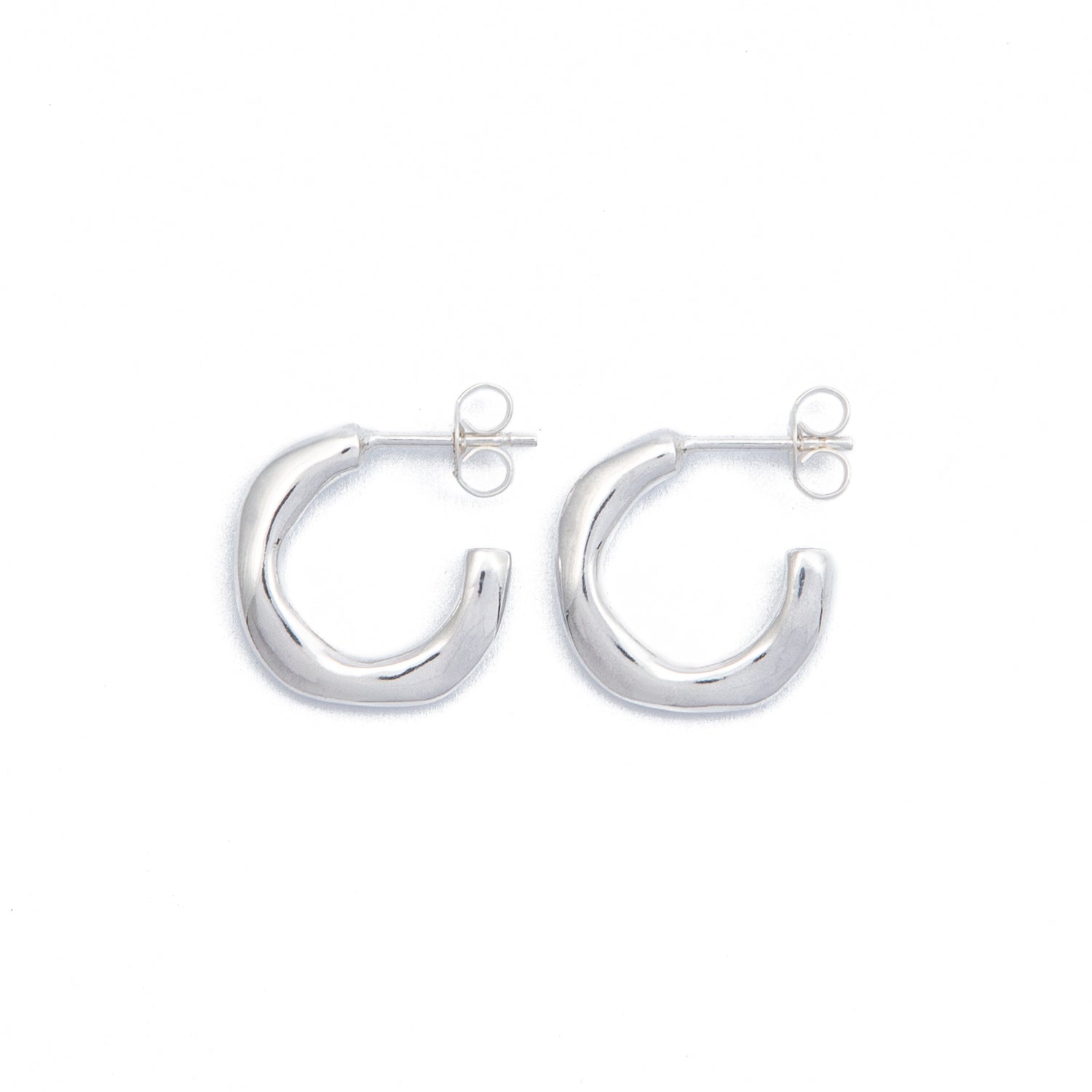 Wave Hoops ~ Sterling Silver