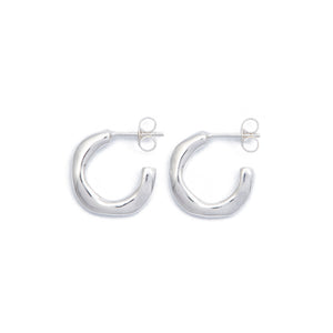 Wave Hoops ~ Sterling Silver