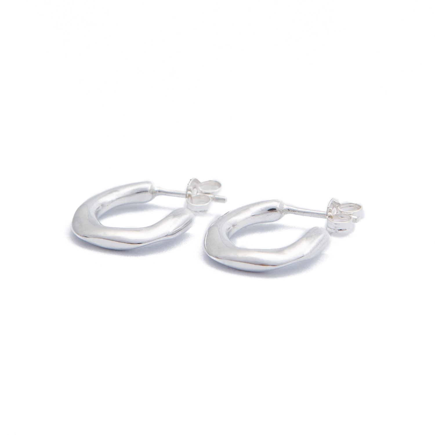 Wave Hoops ~ Sterling Silver