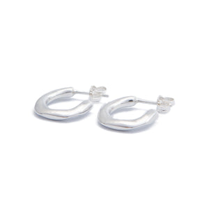 Wave Hoops ~ Sterling Silver