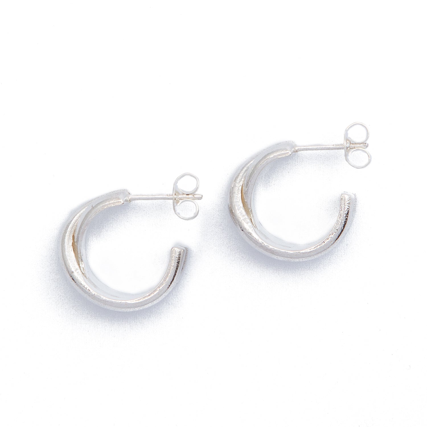 Cross Over Hoops ≈ Sterling Silver