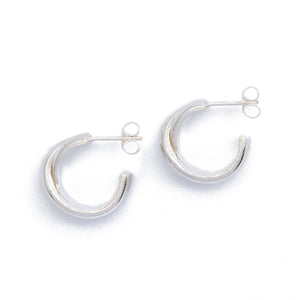Cross Over Hoops ≈ Sterling Silver