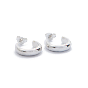 Half-Round Hoops ~ Sterling Silver