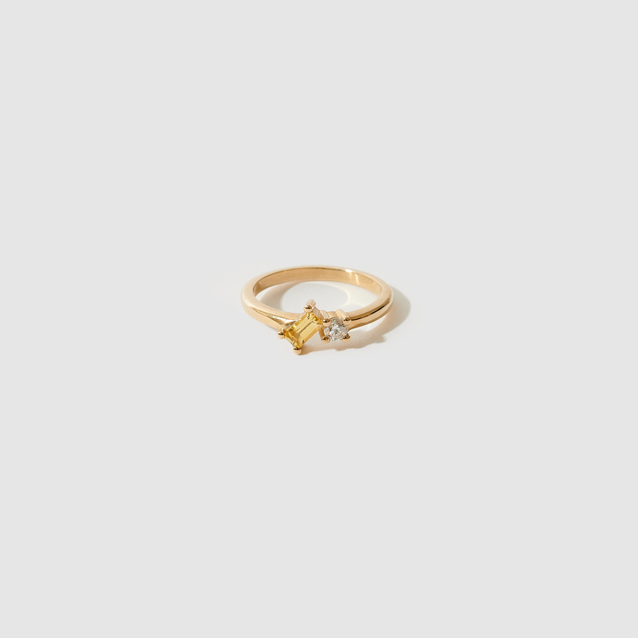 Vacation Ring ~ Diamond & Yellow Sapphire