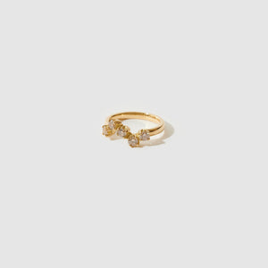 Wave Ring ~ Champagne Diamonds
