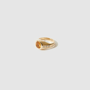Signet Stone Ring ≈ Citrine & Diamonds