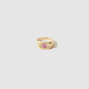 Memento Signet Ring ~ Yellow & Pink