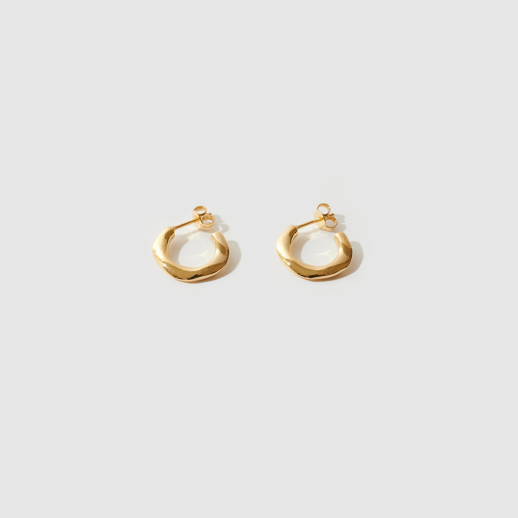 Wave Hoops ~ 9ct Yellow Gold