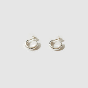 Half-Round Hoops ~ Sterling Silver