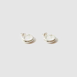 Half-Round Hoops ~ Sterling Silver