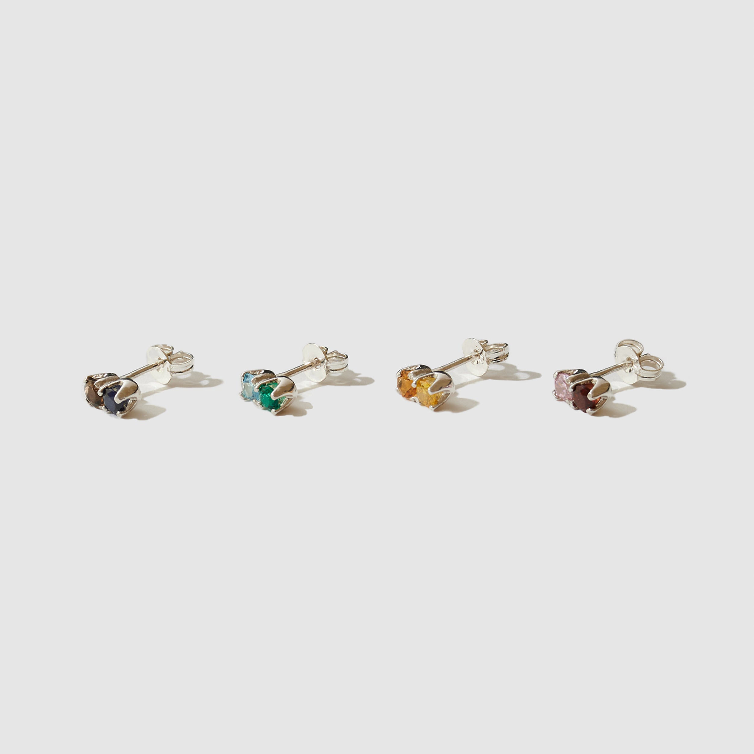 Double Stud ~ Sterling Silver