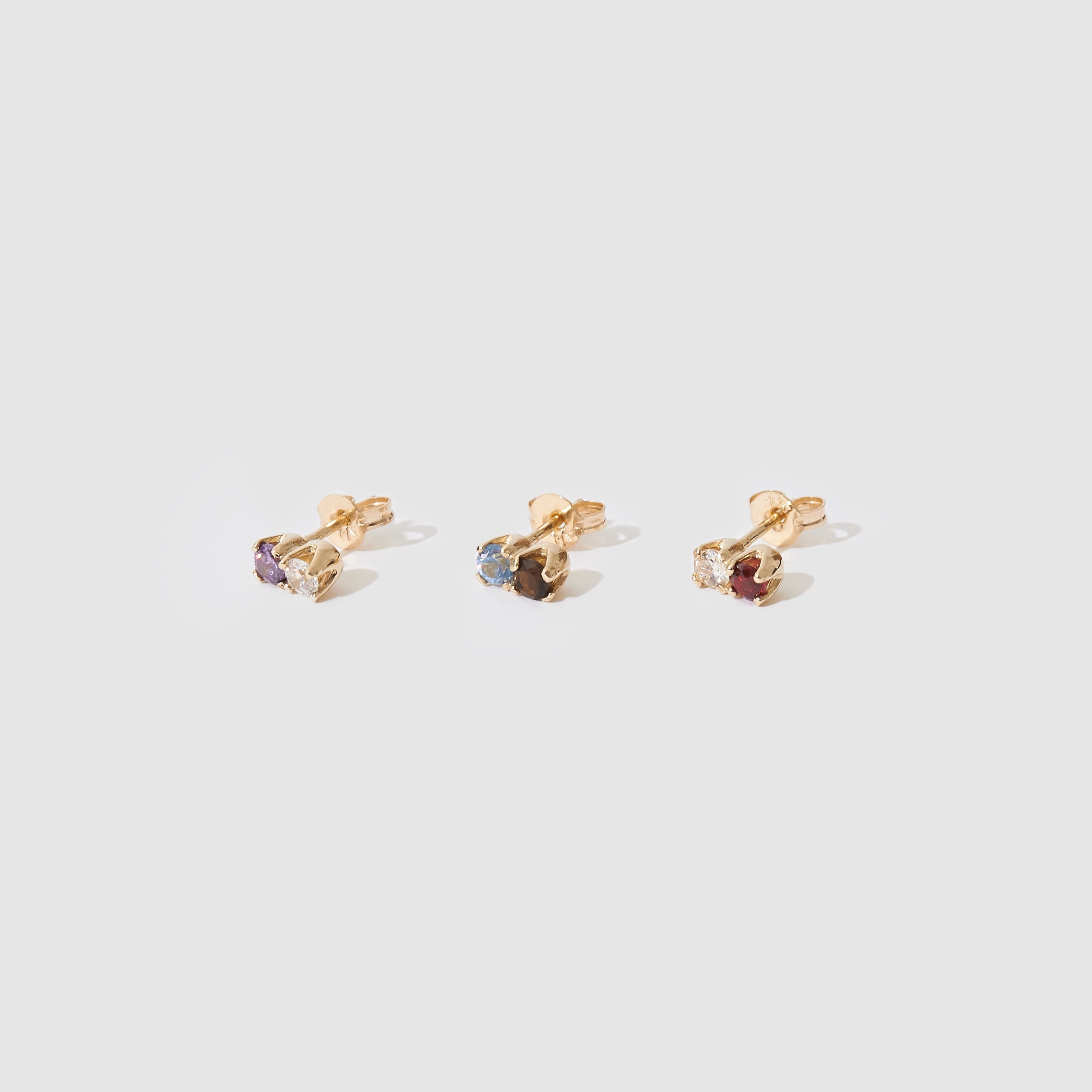 Double Stud ~ 9ct Yellow Gold