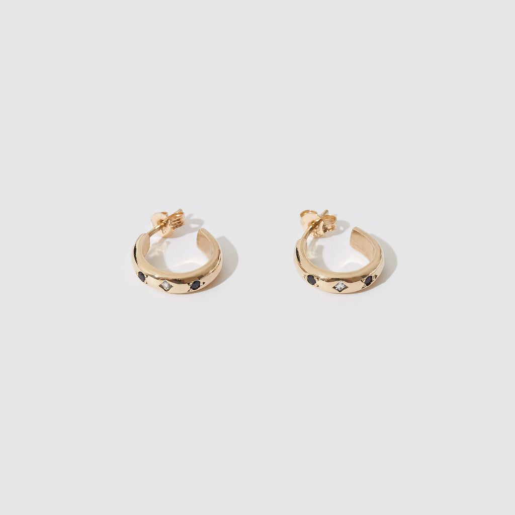 Half-Round Hoops ~ Sapphires