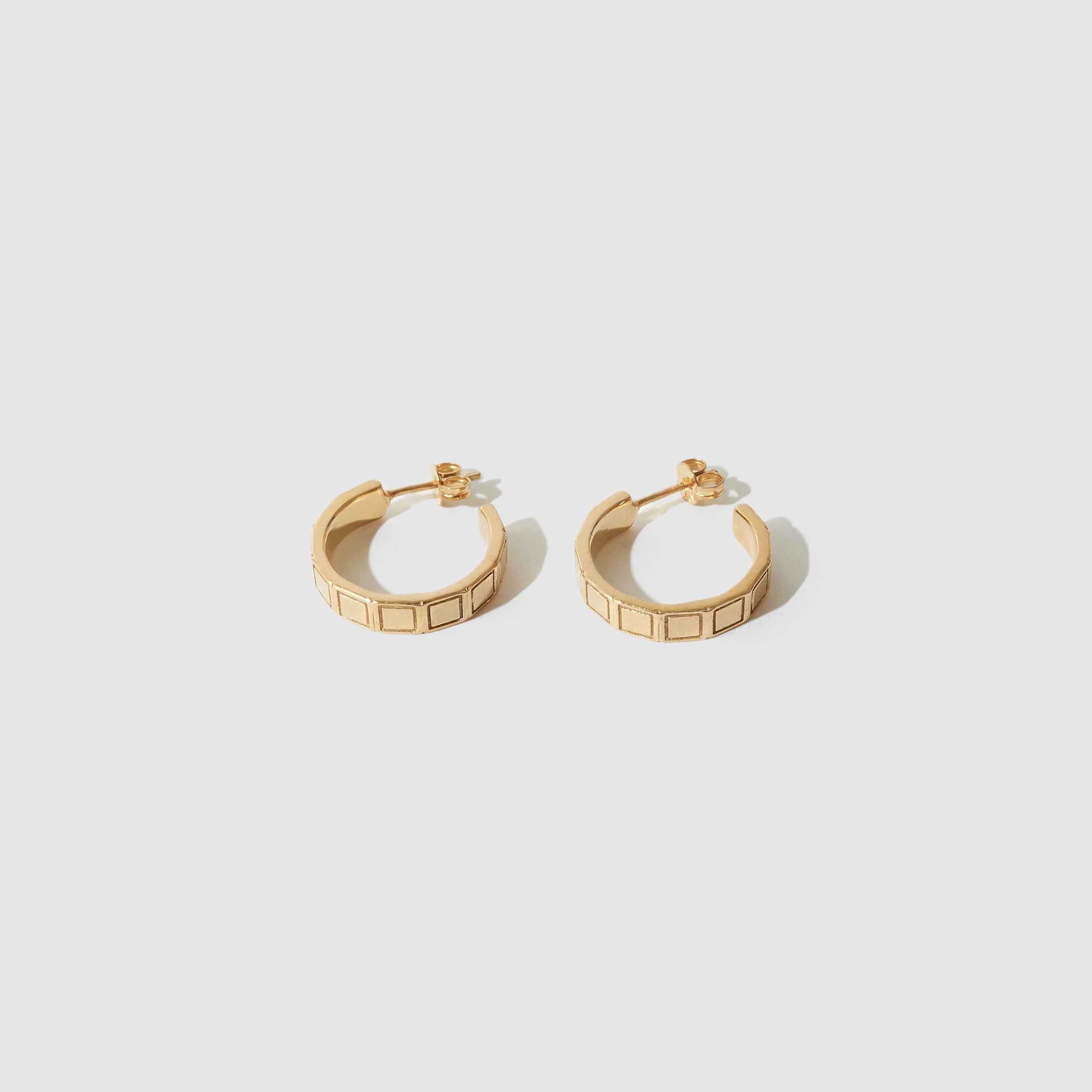 Plaza Hoops ~ Gold Plated