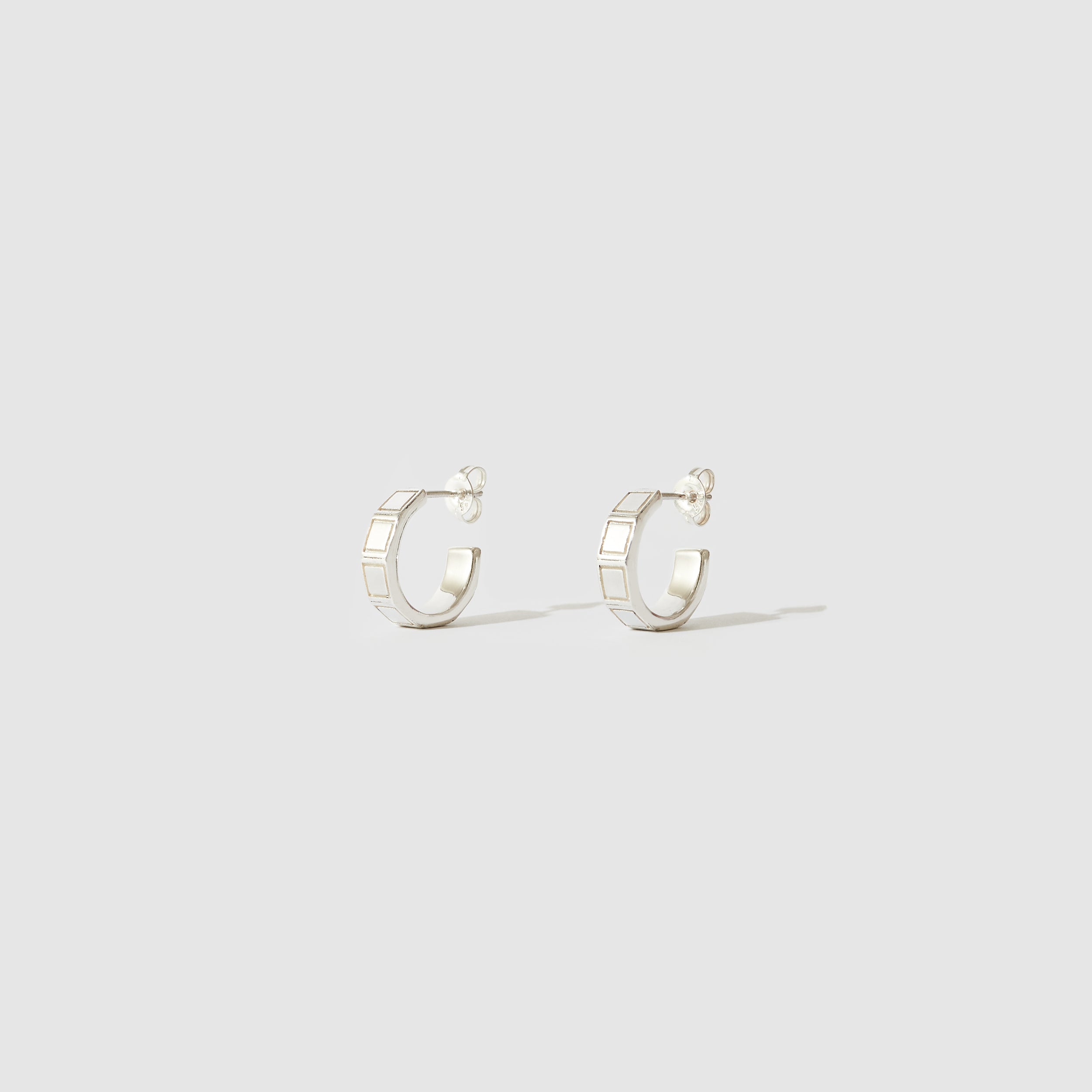 Plaza Hoops Mini ~ Sterling Silver