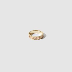 Plaza Ring ~ Pink Sapphires