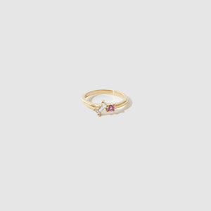 Vacation Ring ~ Pink & White Sapphire