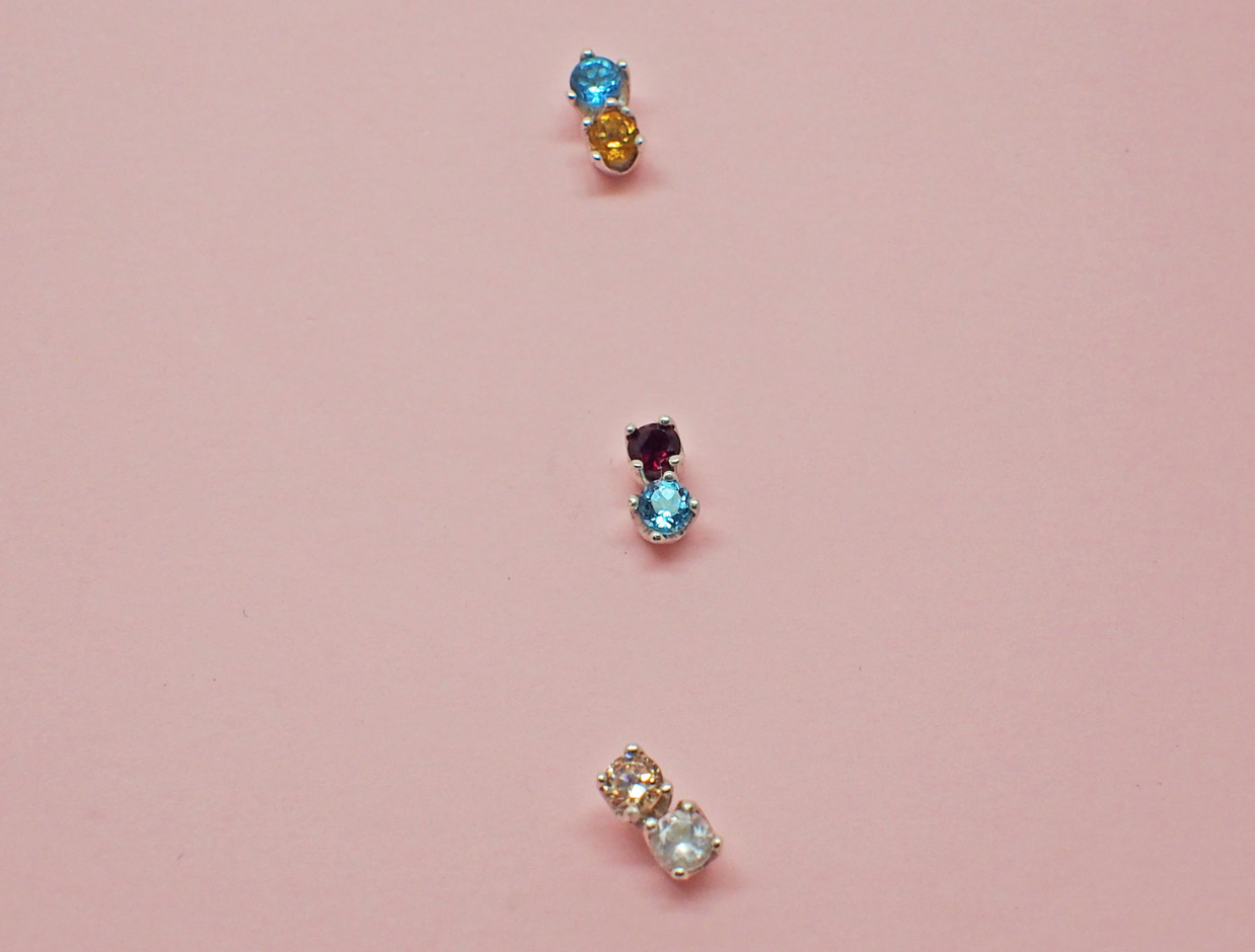 Double Stud ~ Sterling Silver