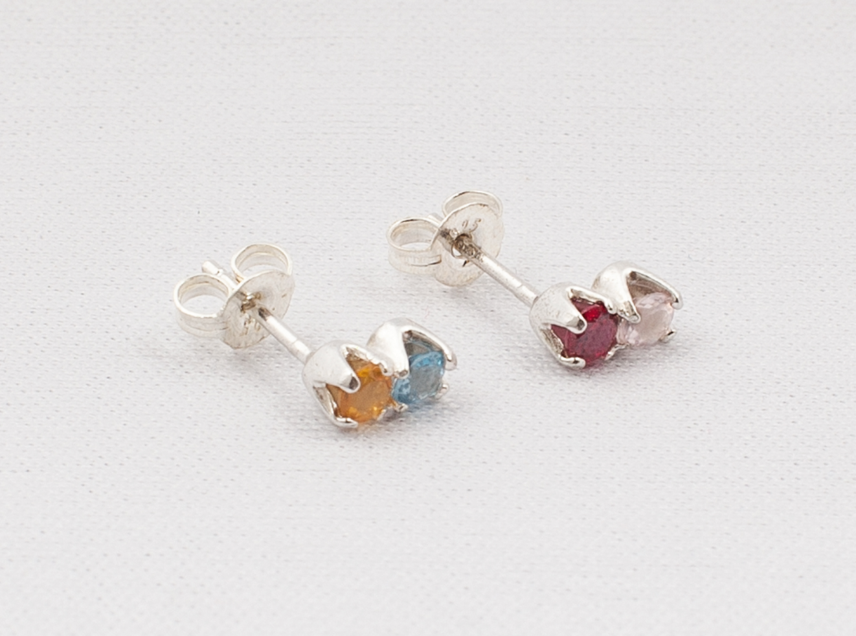 Double Stud ~ Sterling Silver
