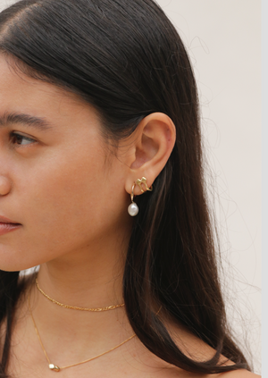 Double Hoop Earring (Single) ~ Gold