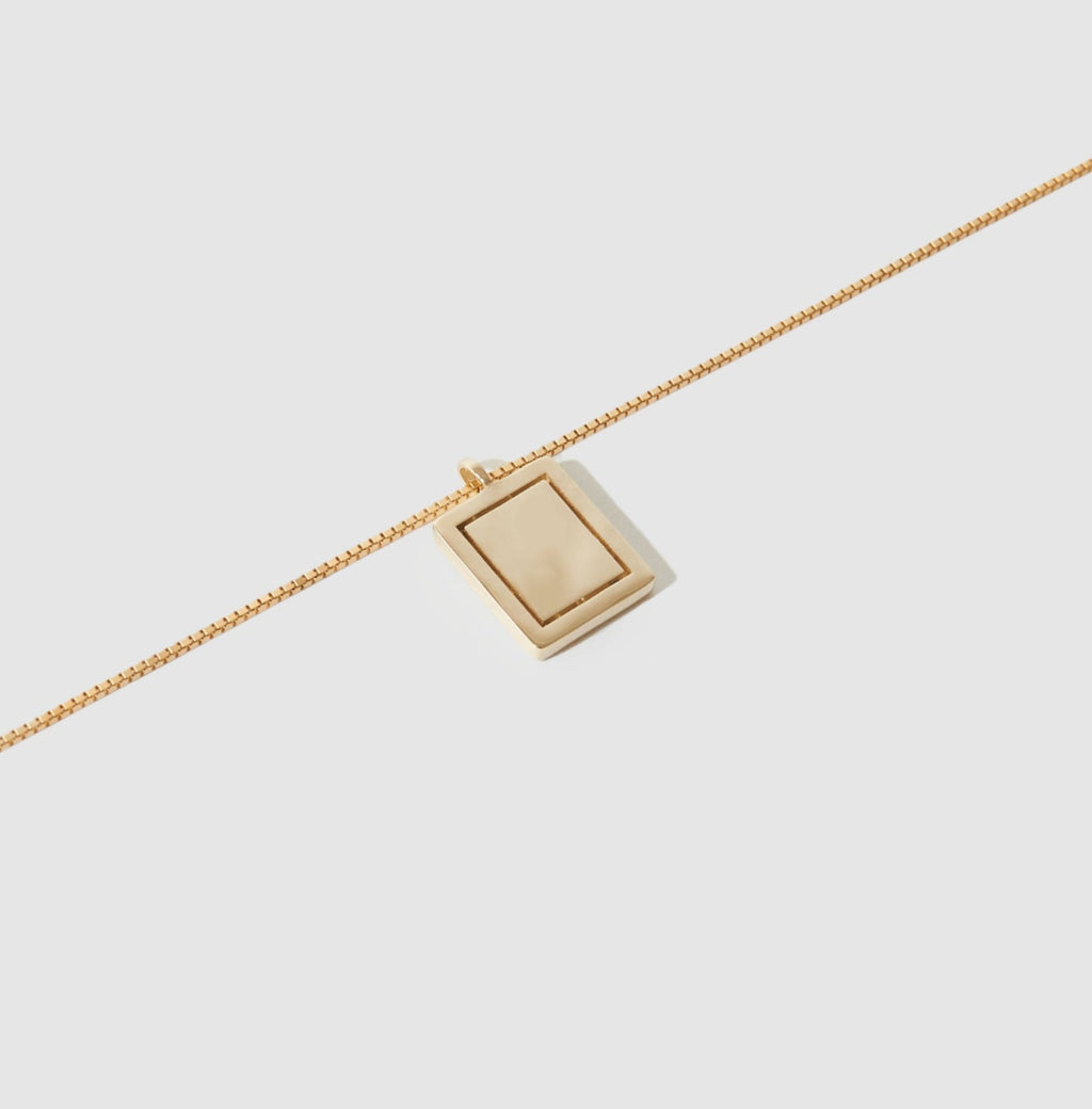 Postcard Pendant ~ Gold