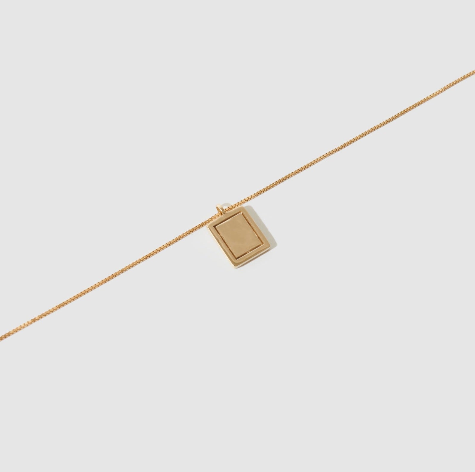 Postcard Pendant ~ Gold